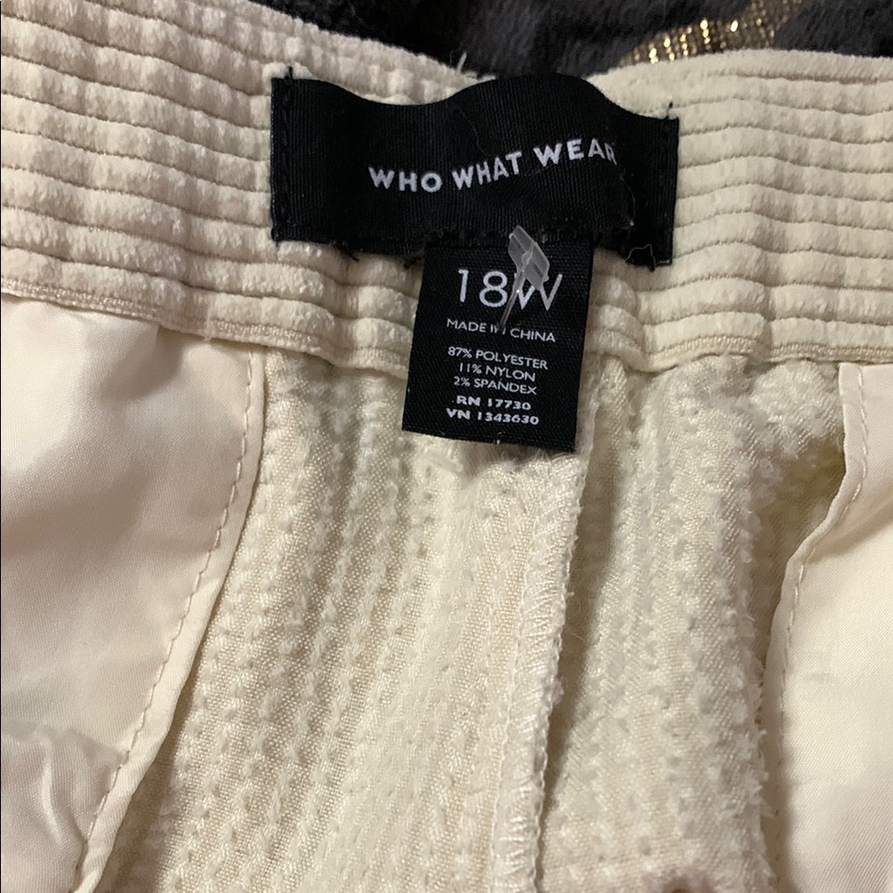 Who What Wear Cream Wide Leg Pants - Picture 6 of 13